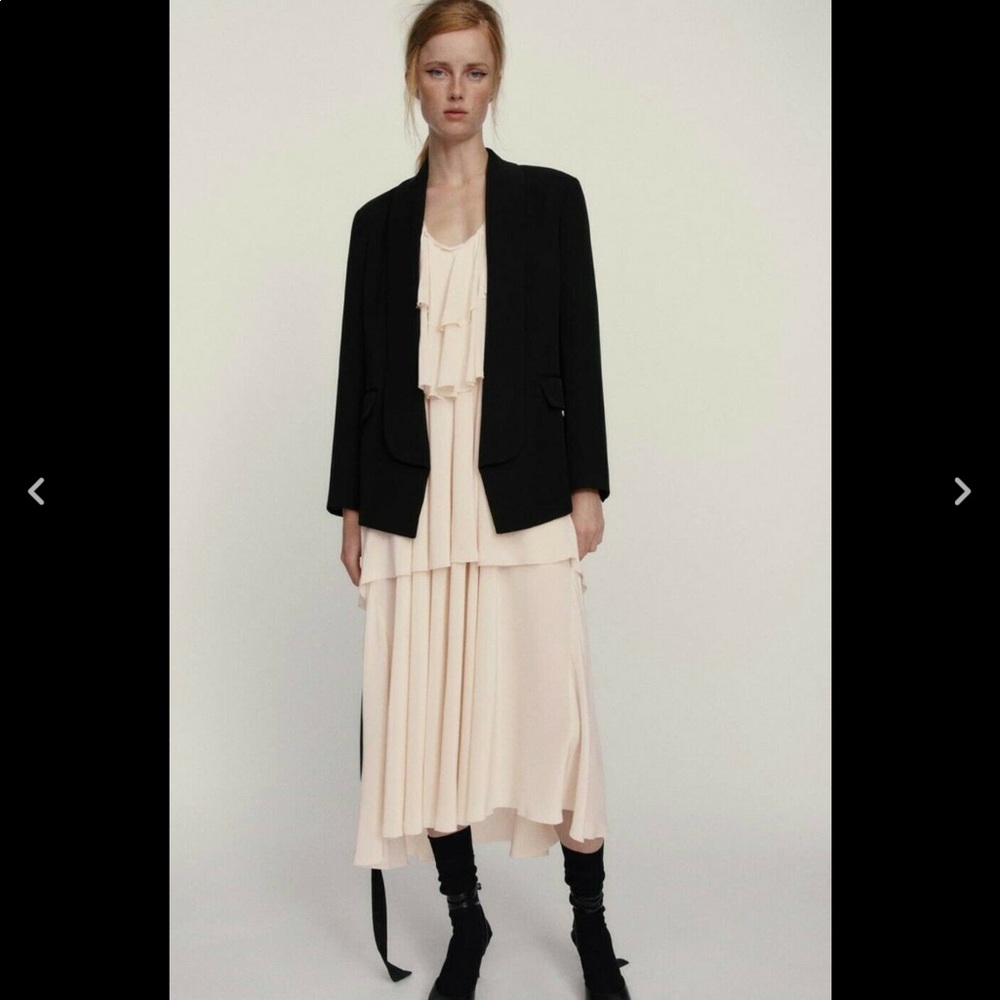 Zara LImited Edition Ruffle Dress XS NWT